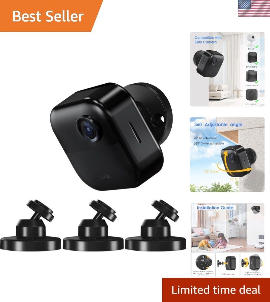 High-Quality 360° Adjustable Mount - 3 Pack for Blink Cameras, Easy Install
