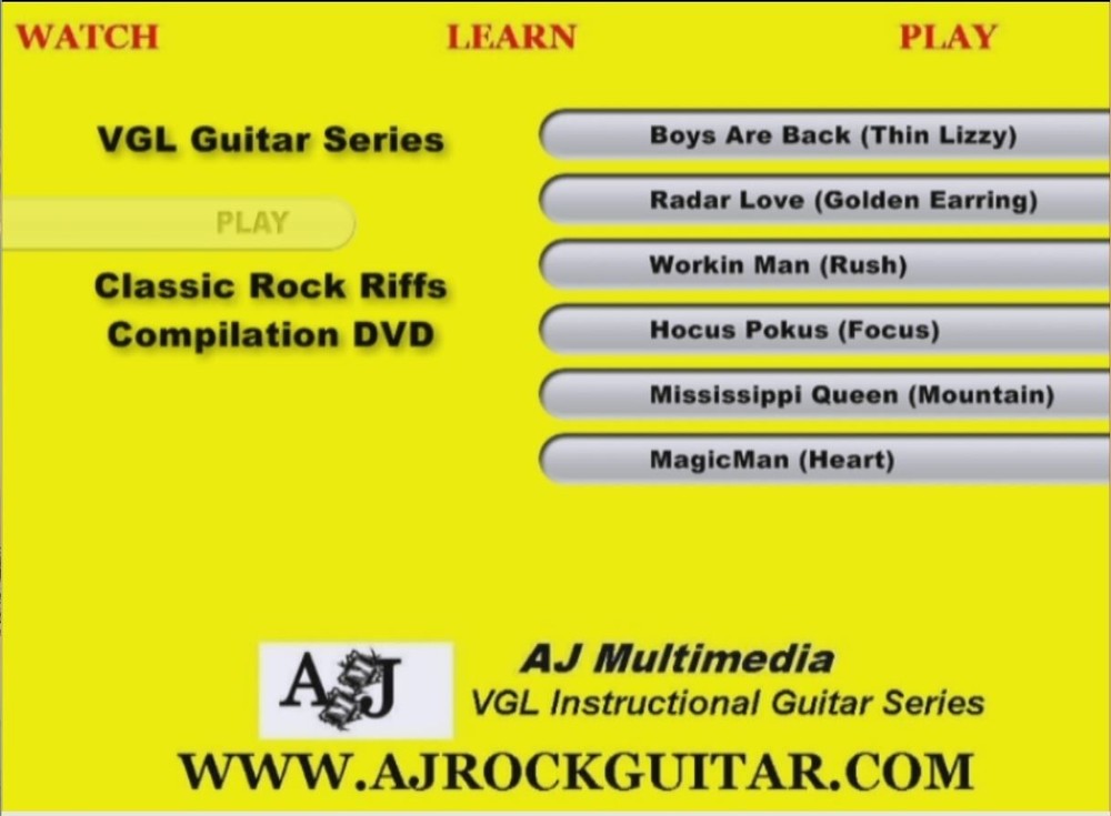 Custom Guitar Lessons, MegaRiff Compilation Vol.1