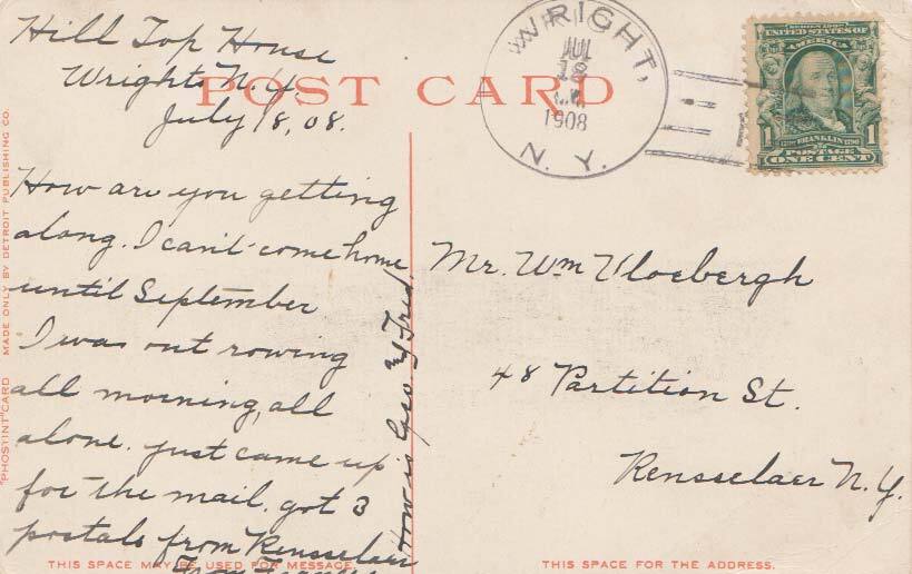 New York Wright 1908 doane 2/1  1896-1942  PC.