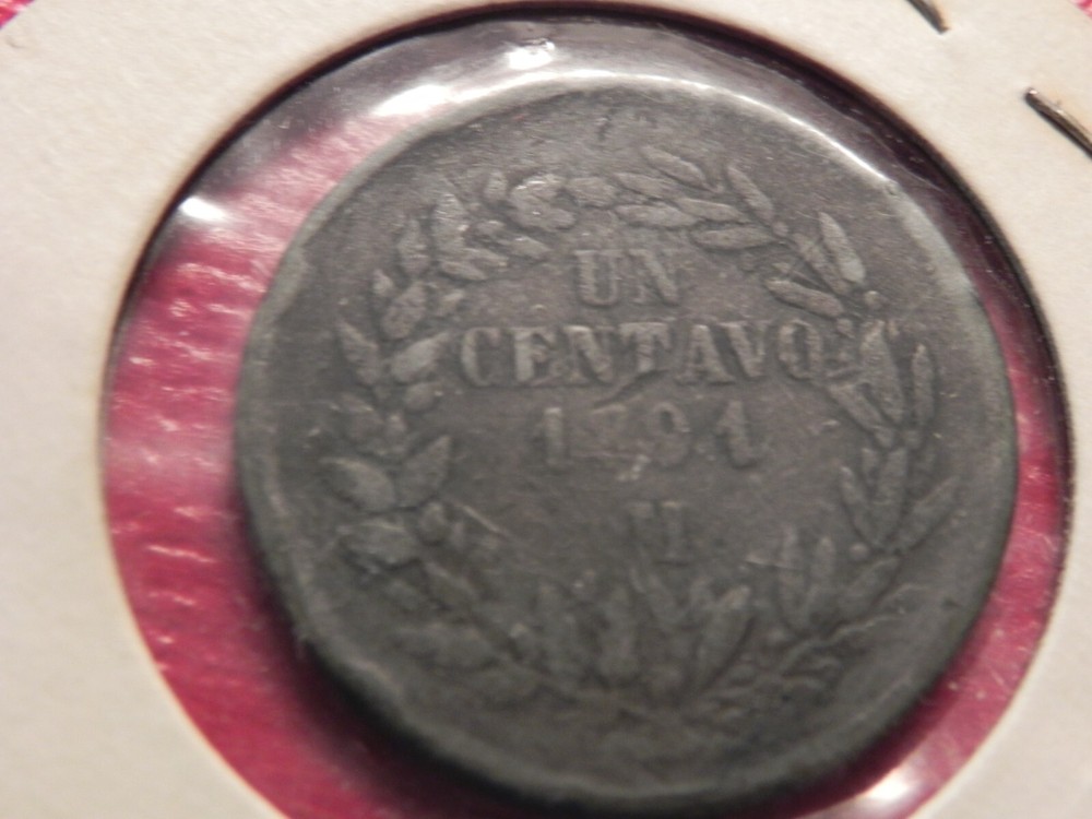 MEXCO - 1891 - UN CENTAVO - B45