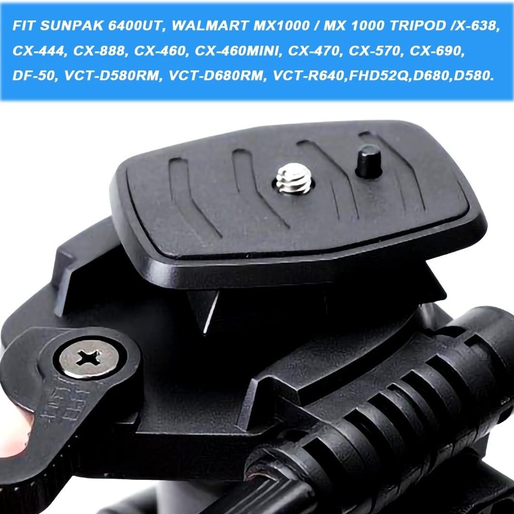 2 Pack 35 mm Tripod Quick Release Plate Camera Mount Adapter, QR Black