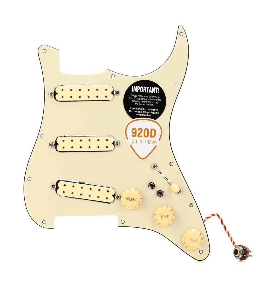 920D Custom Stratocaster Polyphonic Loaded Pickguard - Aged White