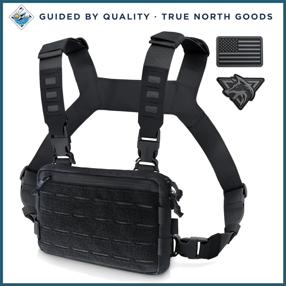 Tactical Chest Rig Pack for Outdoor Activities with Multiple Compartments