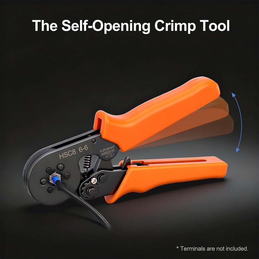 HSC8 66 SelfAdjustable Hexagonal Crimping Tool 2310 AWG Ferrules Wire