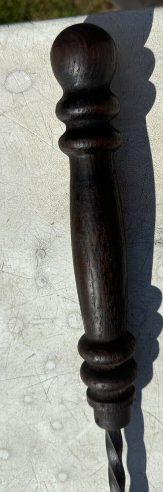 Vintage Fireplace Coal Ash Shovel Blacksmith Solid Wood Handle Decor 30" Long