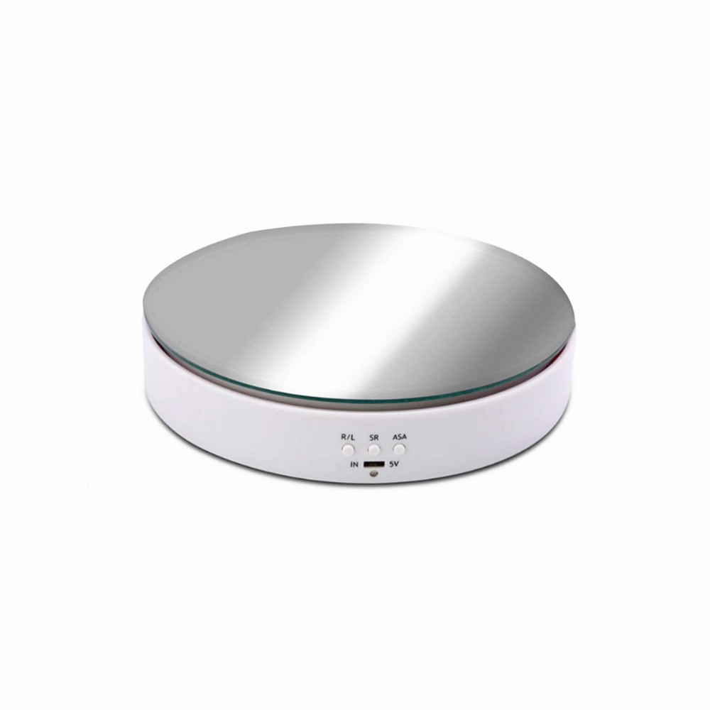 Motorized Rotating Stand, 7.67Inch Max Loading 22Lb Battery USB Use Display T...