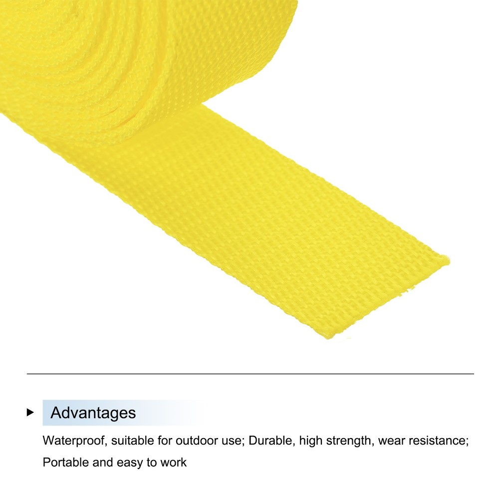 Lightweight Polypropylene Webbing Strap 0.8" 10 Yard Backpack Lemon Yellow