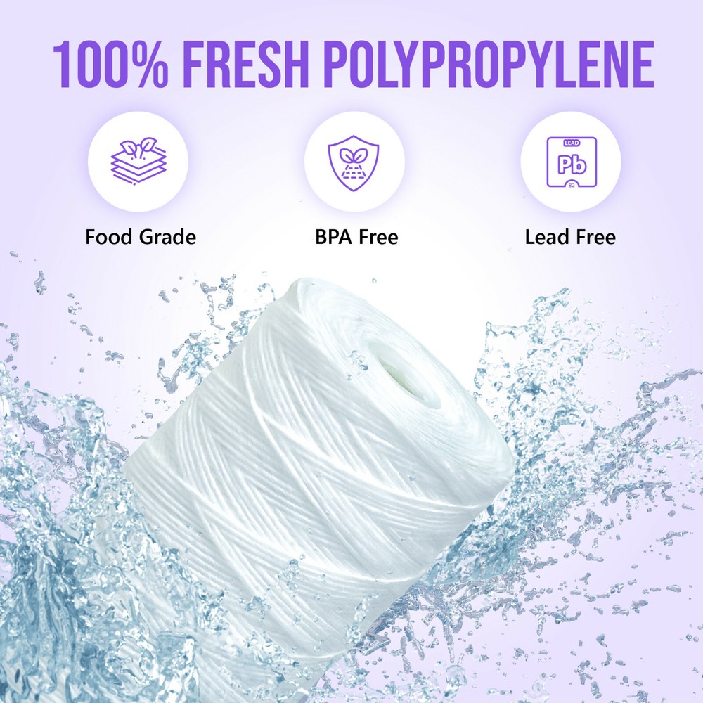 10 High Capacity Wound String Sediment Water Filters 5 Mic Cartridges 4.5 x 10