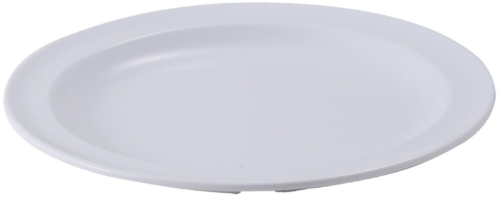 10" Melamine Round Plates, White (2 Dozen)
