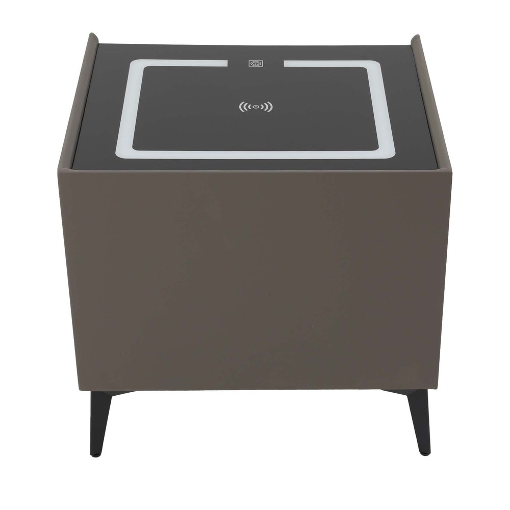 Bluetooth Speaker Smart Bedside Table w/ Light USB& Wireless Charging