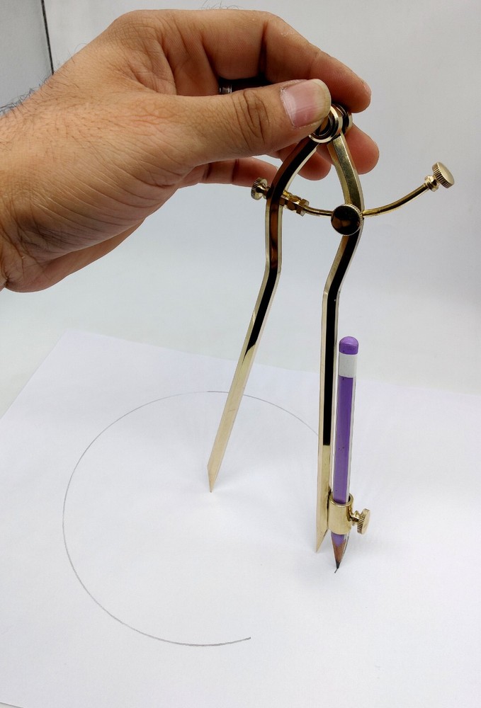 Large Pencil Marking Compass Circle Leather Scratch Compass Maker Wing Divider,