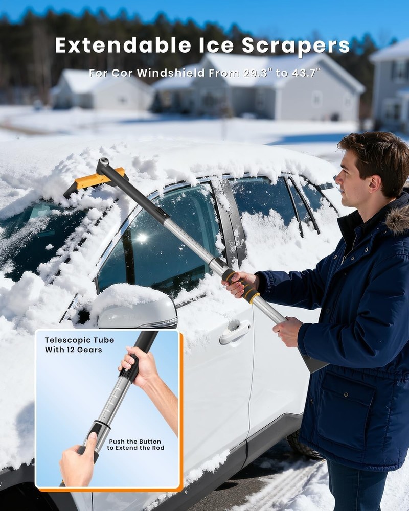 43.7" Extendable for Car Windshield for 12 Adjustable Length Settings with Fo...