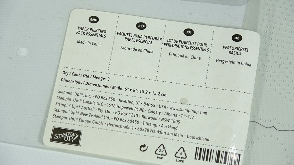 Stampin' Up! Retired Essentials Paper Piercing Pack