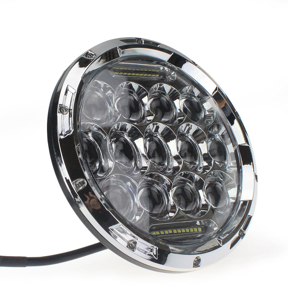7″ Super Bright LED Chrome Headlight Light 75W for Harley Davidson Motorcycle