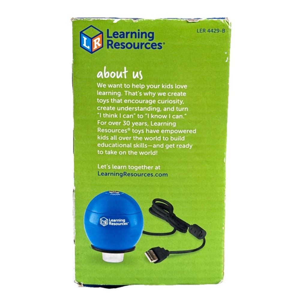 Learning Resources Zoomy 2.0 Handheld Digital Microscope Blue USB STEM - READ