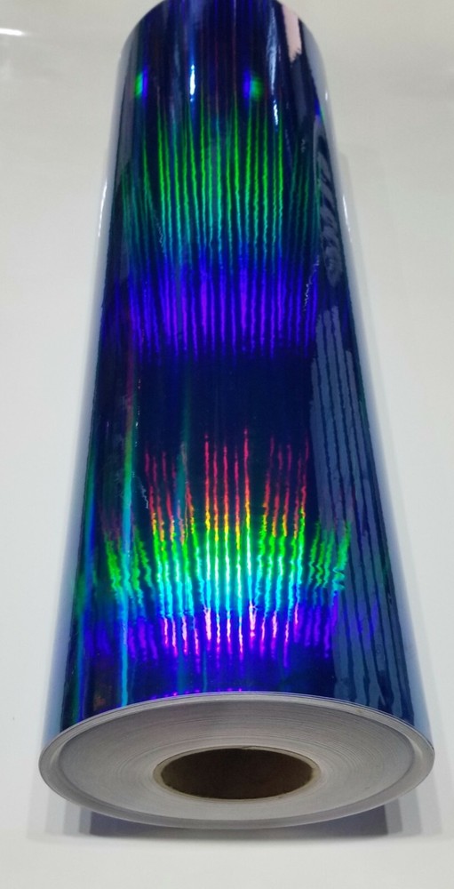 Fluorescent Blue Rainbow Oil Slick Sign Plotter Vinyl Film