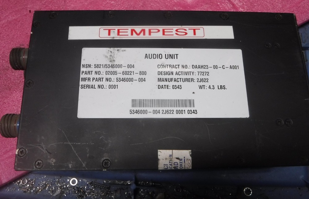 TEMPEST AUDIO UNIT    FREE SHIPPING