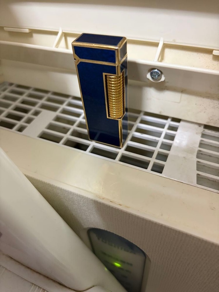 Overhauled Dunhill Rollagas lighter Blue Gold without box