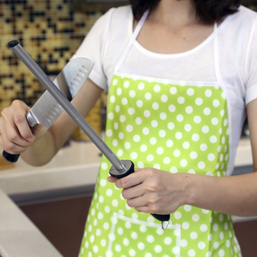 Pro 10" Diamond Knife Sharpener Rod Sharpening Tool for Kitchen Knives Scissors