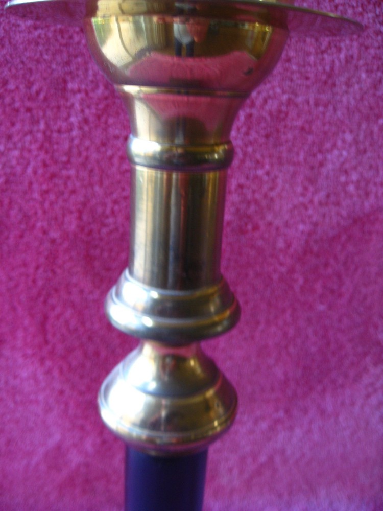 Vintage Brass Candlestick Holder 15" tall