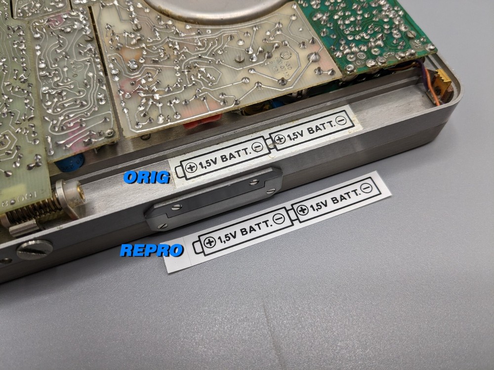 Nagra SN Battery Label - Reproduction