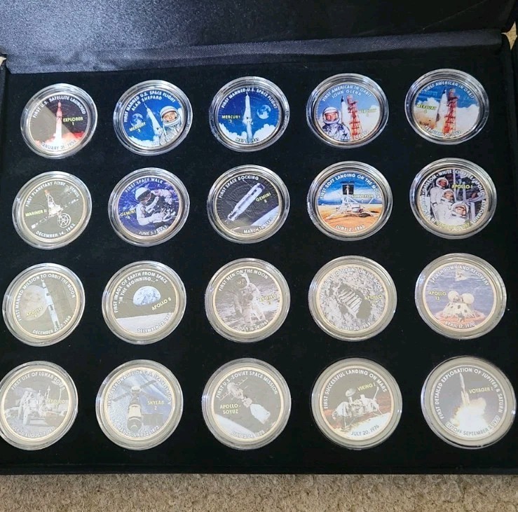 NASA Program Commemorative Coin Set Astronauts & Space Travel Collection