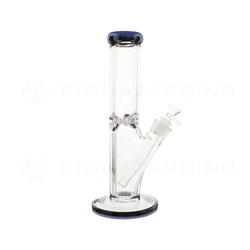 Classic Straight Water Pipe w/ Black Stripe - 12"