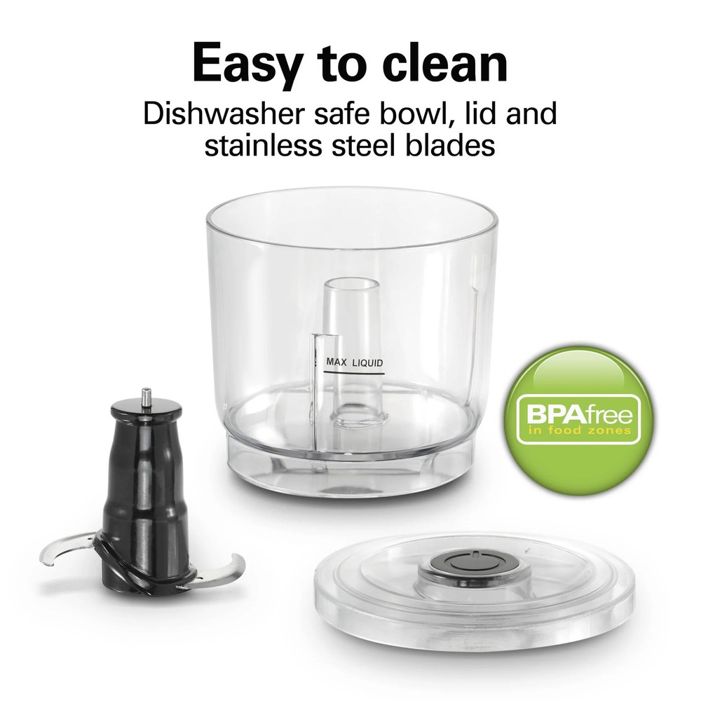 Hamilton Beach Stack & Press 2 Speed Food Chopper & Mini Food Processor