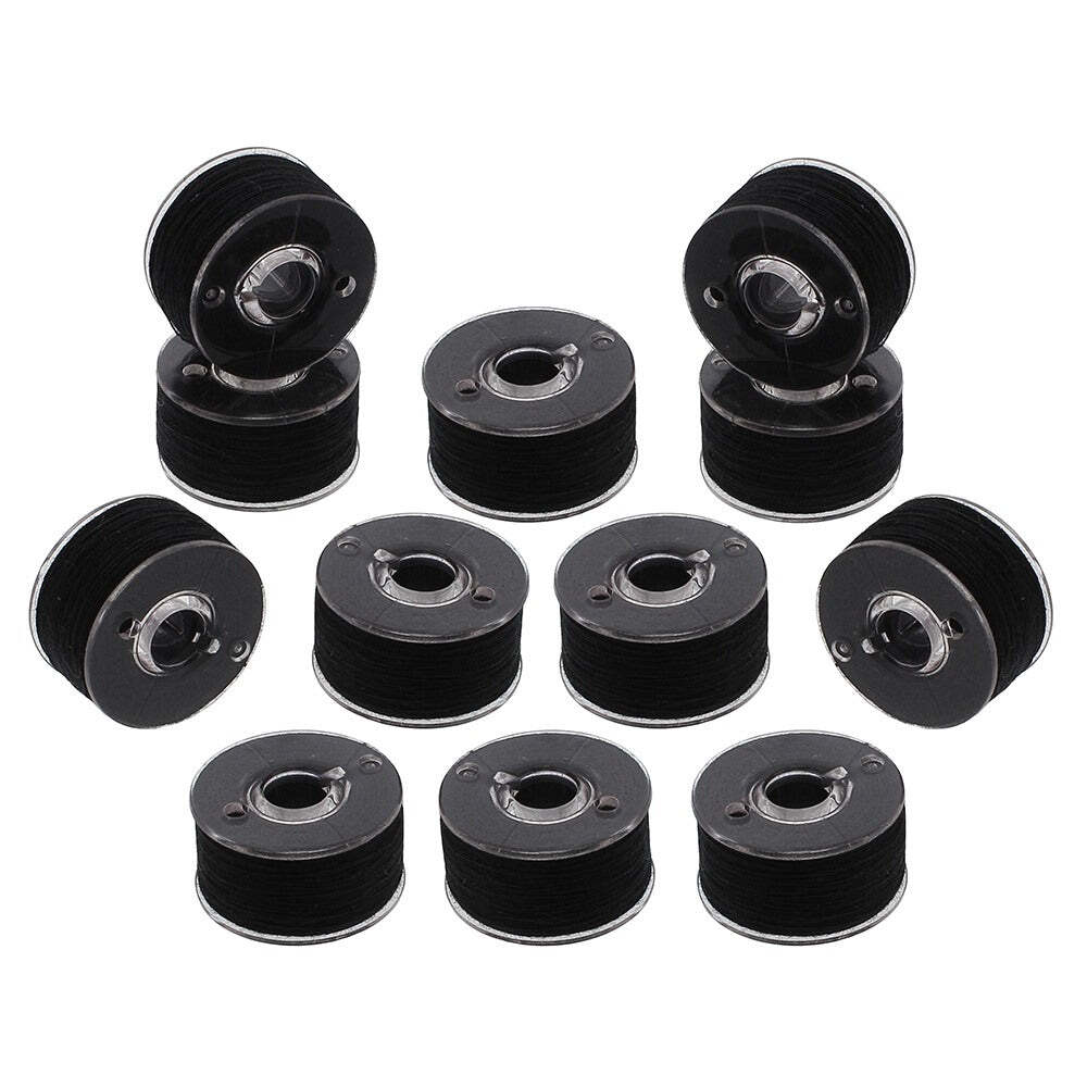 Prewound Bobbins - Black, 12pk, Janome