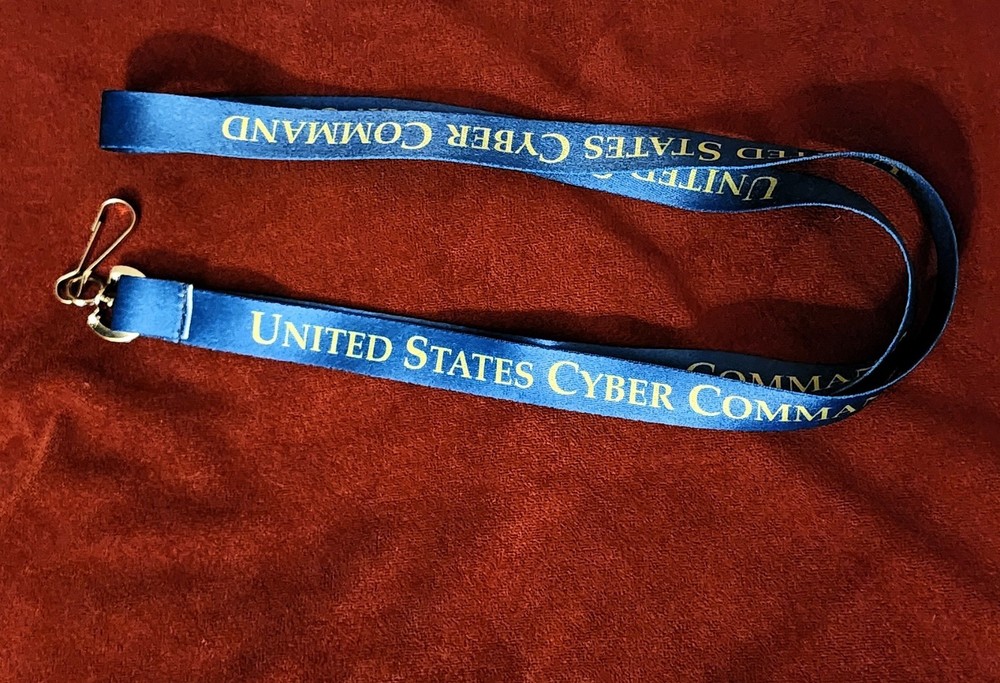 US Cyber Command Lanyard with Metal Hook Clasp