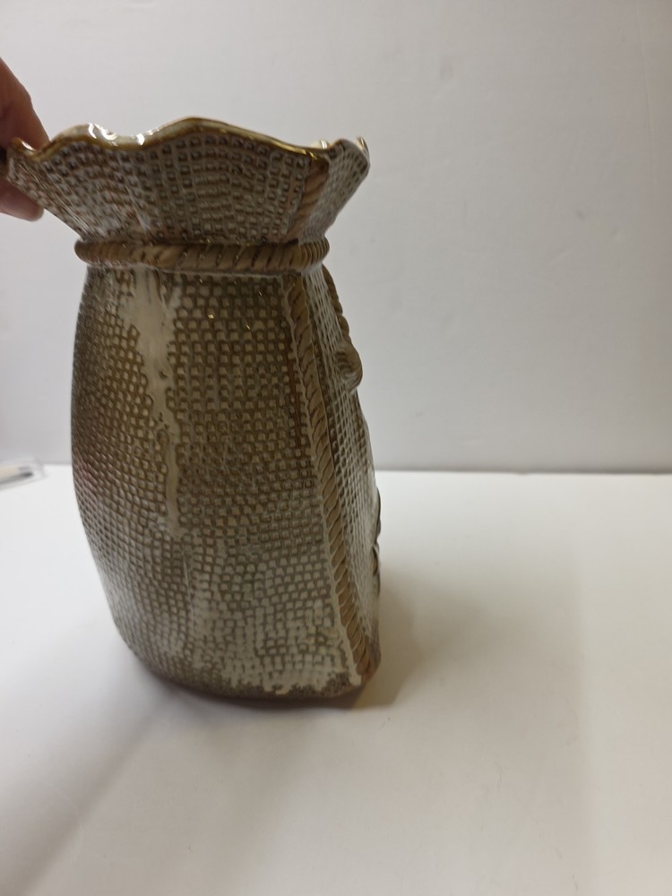 Santa's Sack Clay Vase