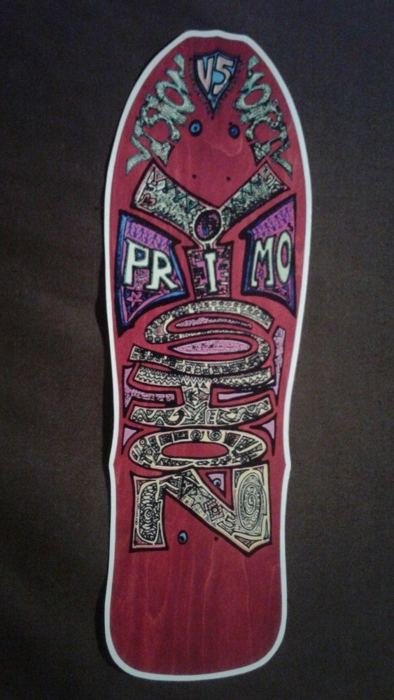 Vision PRIMO replica Skateboard Deck Shaped Sticker over 7"