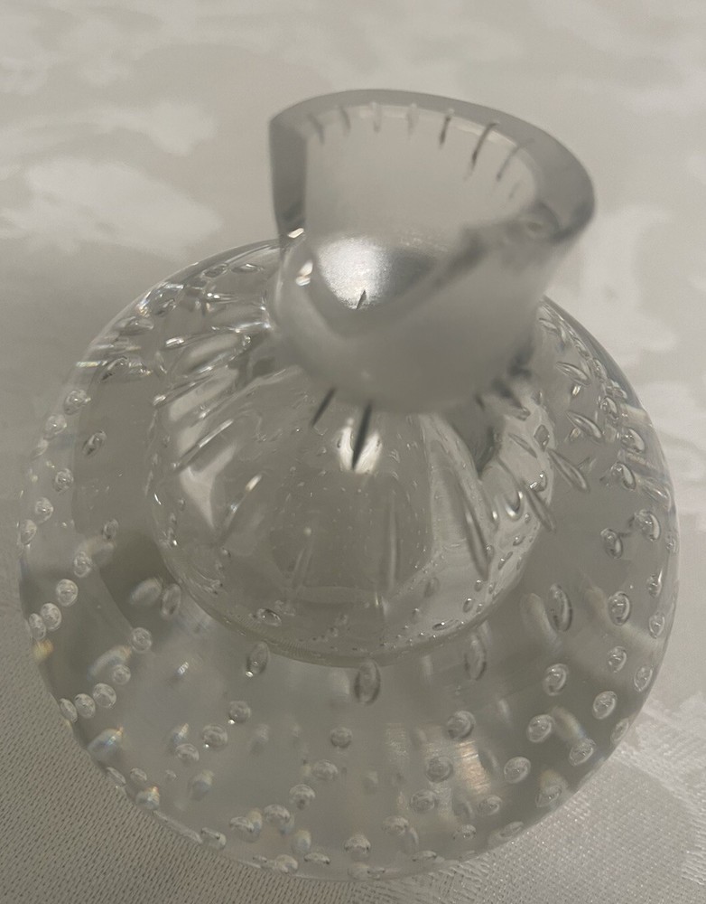 Vintage Clear Controlled Bubbles Perfume Bottle READ