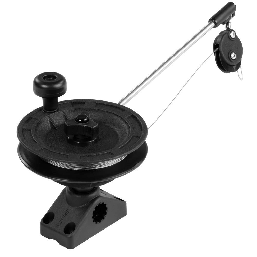 Scotty #1073DP Laketroller Manual Downrigger, Post Mount, Display Packed Black,