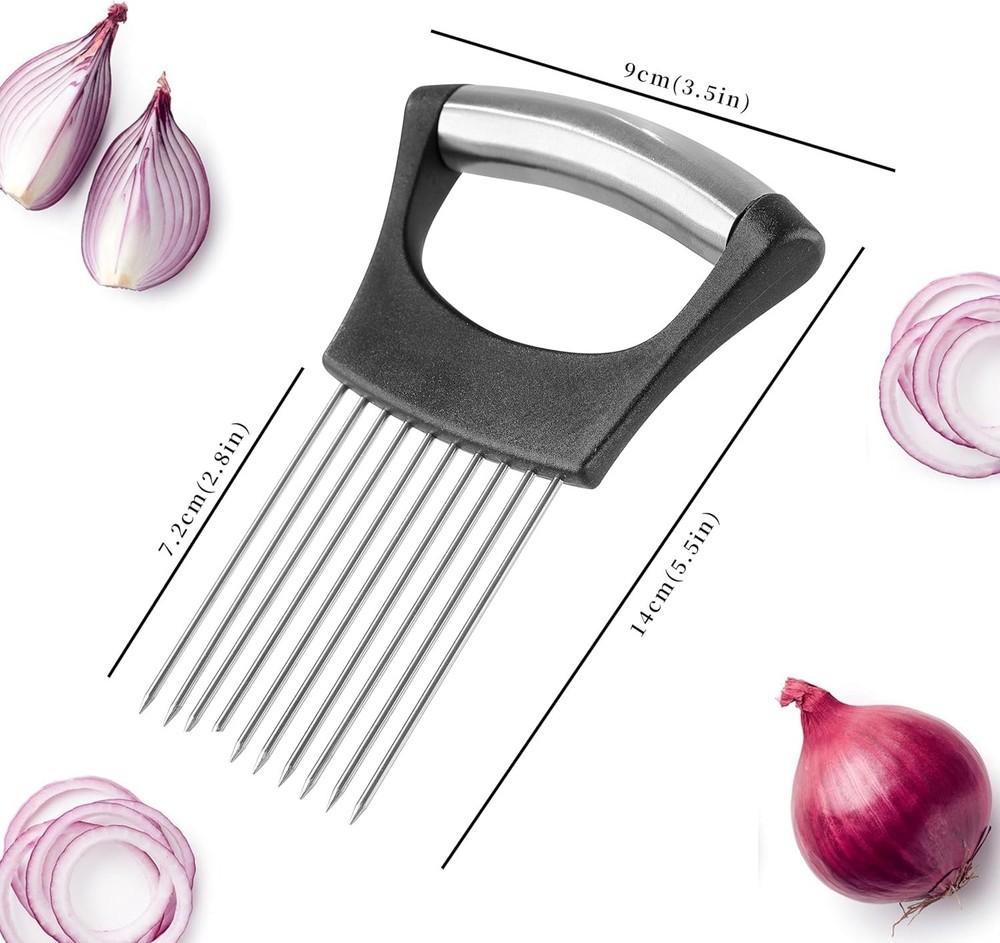 Versatile Onion & Vegetable Cutter with Safety Grip - Includes Protective Cover