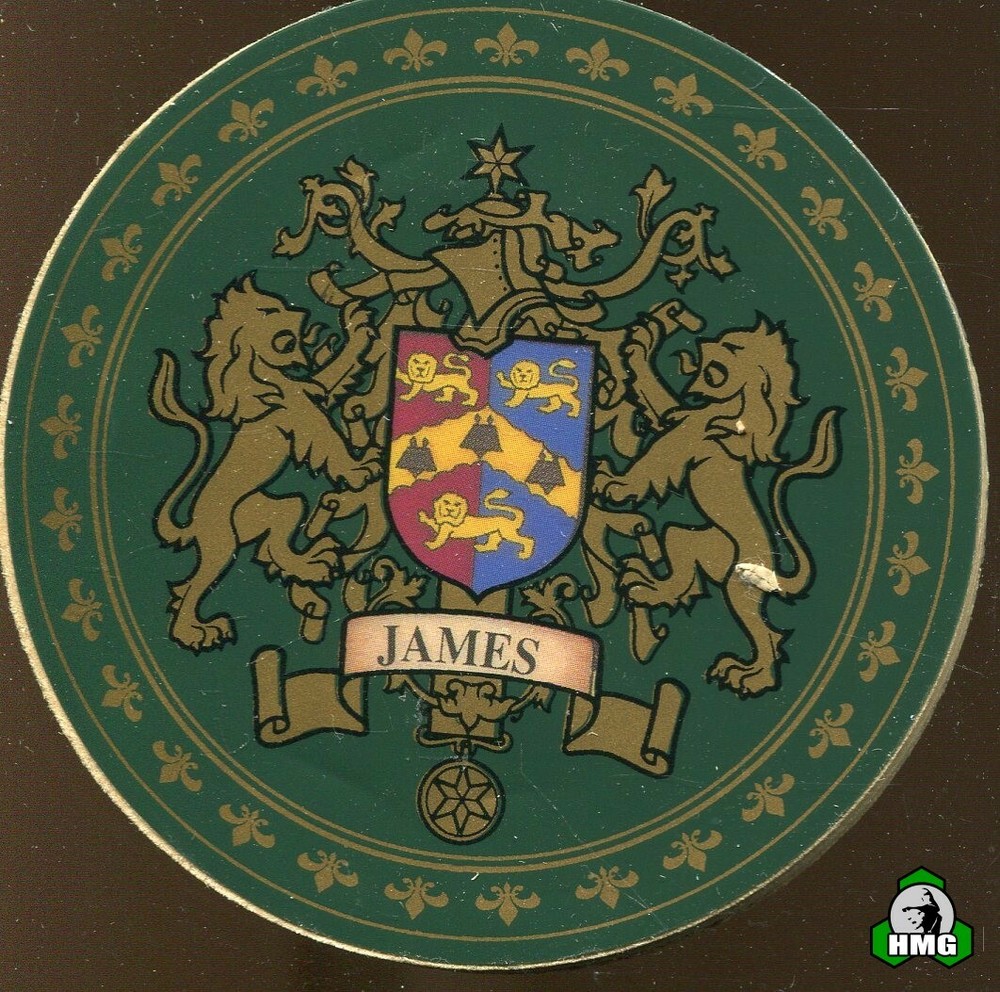 English Heraldic Coaster: James