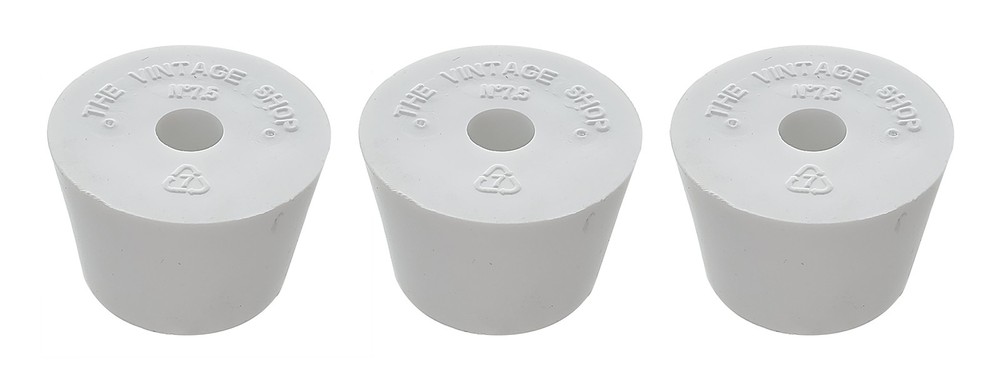 Home Brew Ohio #7.5 Drilled Rubber Stopper Set of 3
