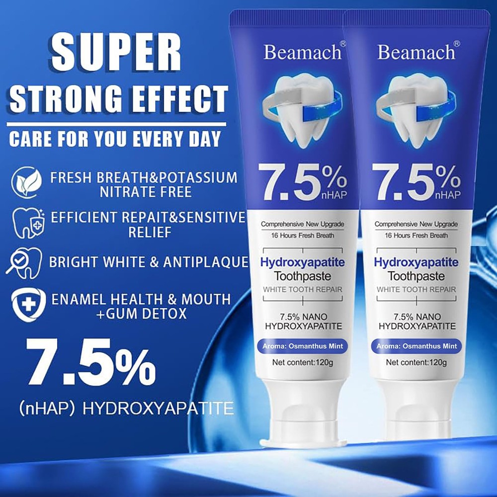 Hydroxyapatite Toothpaste - Fluoride-Free Nano Hydroxyapatite Toothpaste 7.5 ...