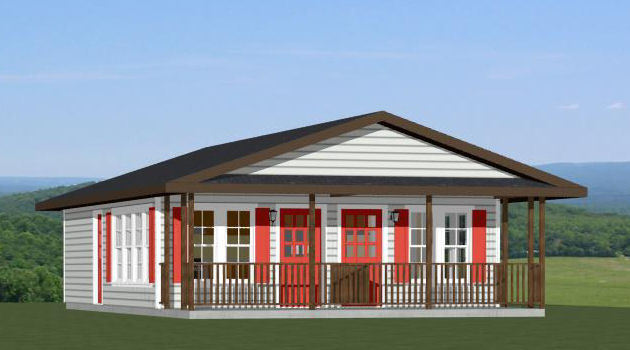 24x30 Duplex -- PDF Floor Plan -- 720 sq ft -- Model 1A