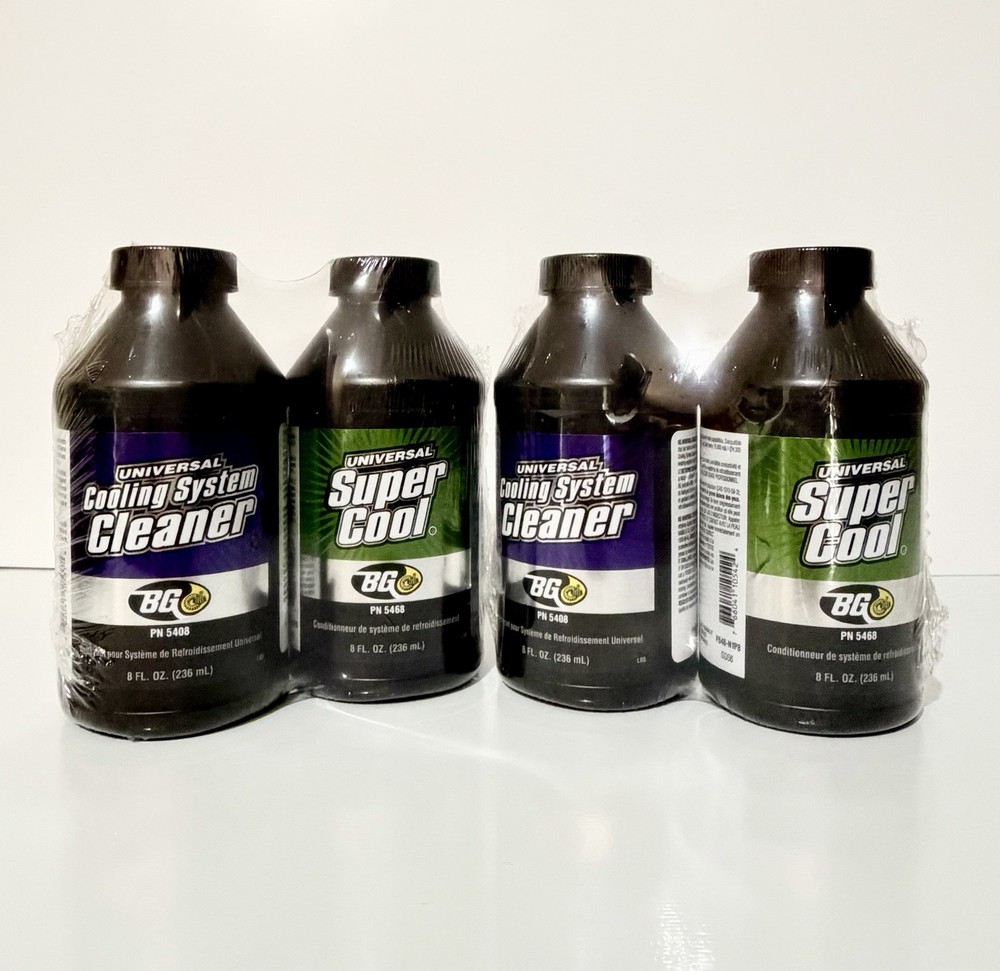 BG Universal Cooling System Cleaner & Super Cool 8 oz Complete Kit - 2 Pack
