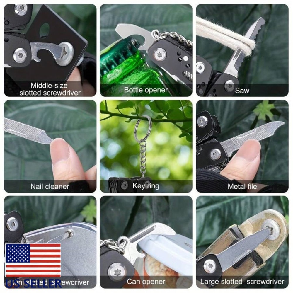 14-in-1 MINI Multitool Pliers Rugged & Practical Portable Pocket Camping Tools