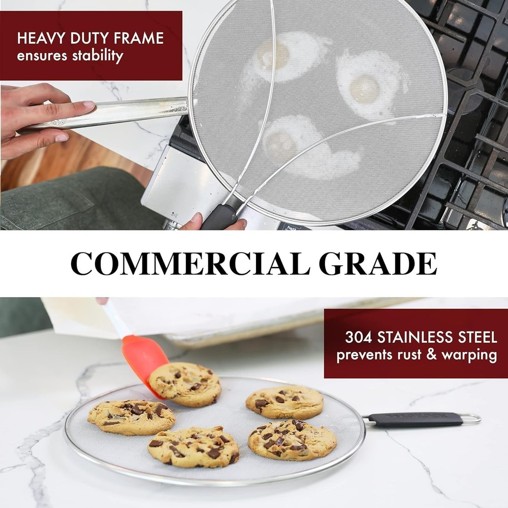 Protector contra salpicaduras para sartén - Protector contra salpicaduras de gra