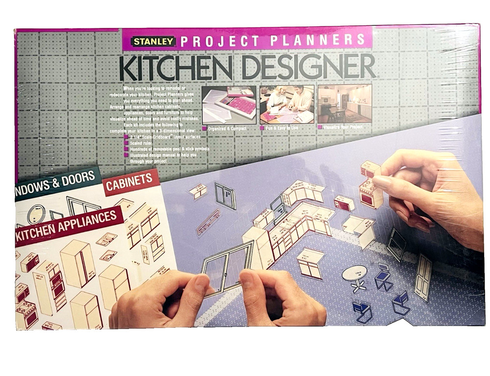1988 STANLEY PROJECT PLANNERS KITCHEN DESIGNER 2.25" SCALE GRIDBOARD - SEALED