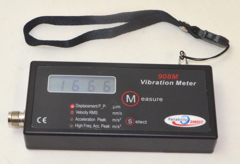 Reliability Direct 908M Vibration Meter with Metric Units *Used, Working*