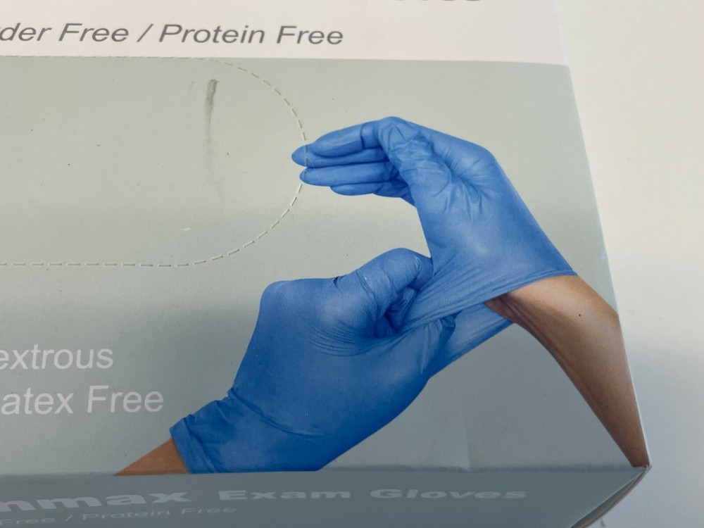 N3: 4 Boxes - 100 each box - Basic Vinyl Synmax Exam Gloves XL BMPF3004