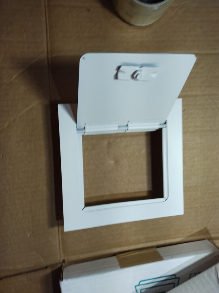 6"x6" Elmdor Wall and Ceiling Access Panel Hinged Paintable Steel White (2 panel