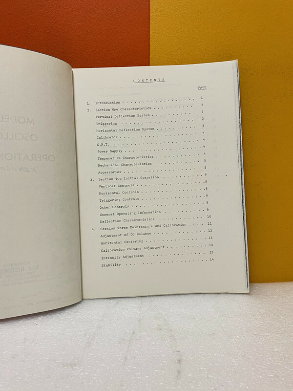 Kikusui Model 555 Oscilloscope Operation Manual User Guide