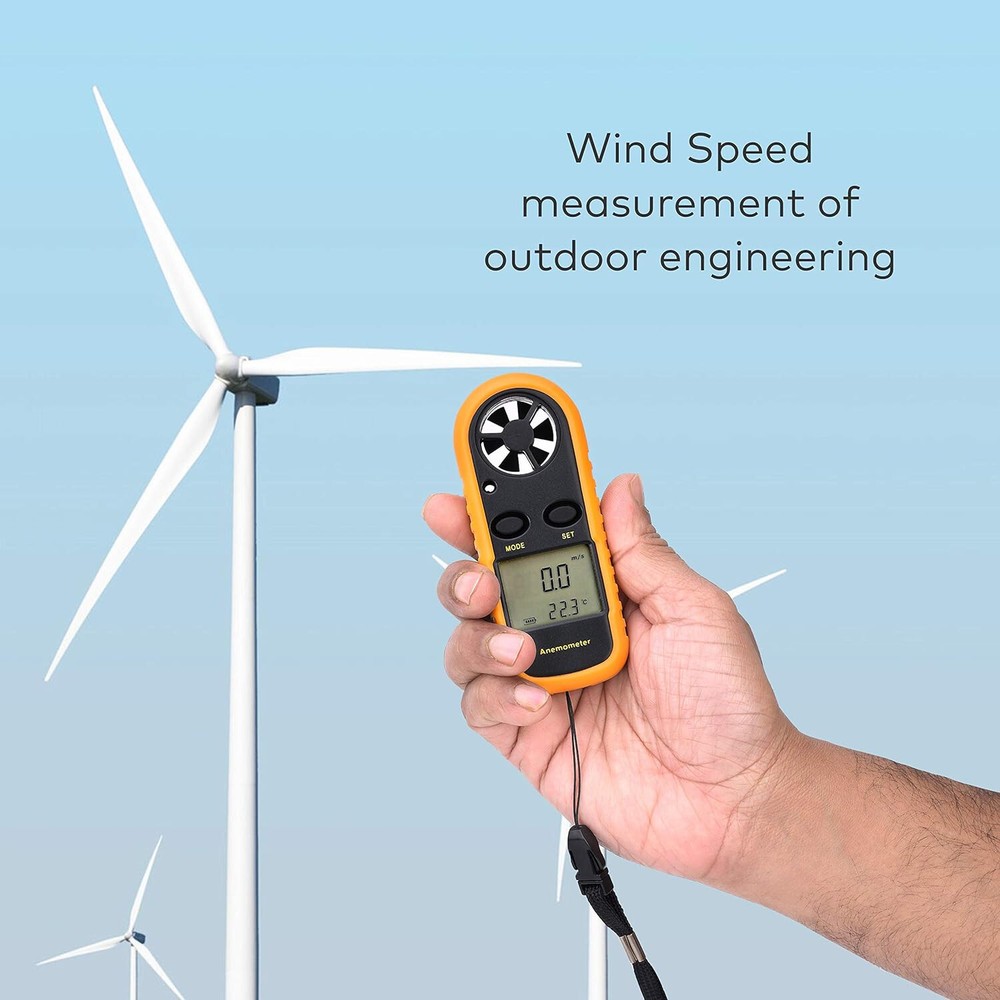 anemometer wind speed meter With LCD Backlight Portable Digital