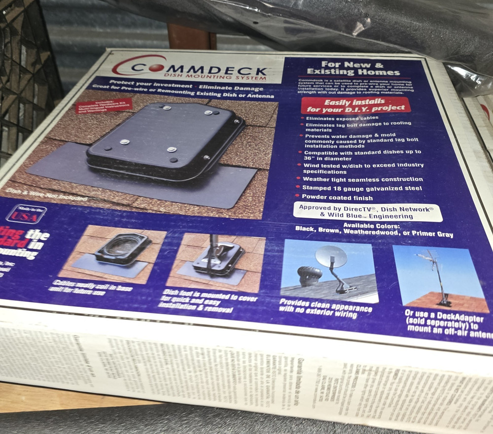 Commdeck 0172 Dish Mounting System Black for DIRECTV/Dish Network/Wild Blue