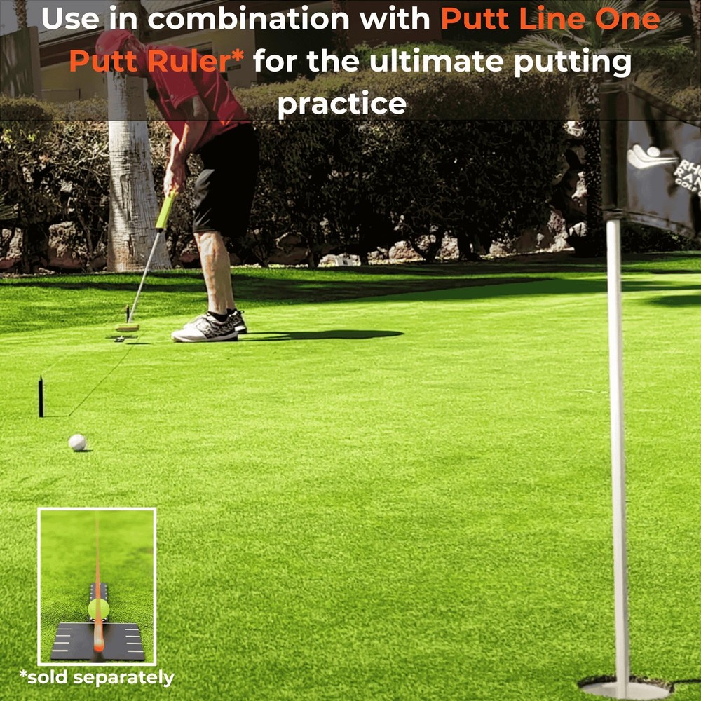 Two-Way Putting Alignment System - Golf Training Aid with Target Pucks & String